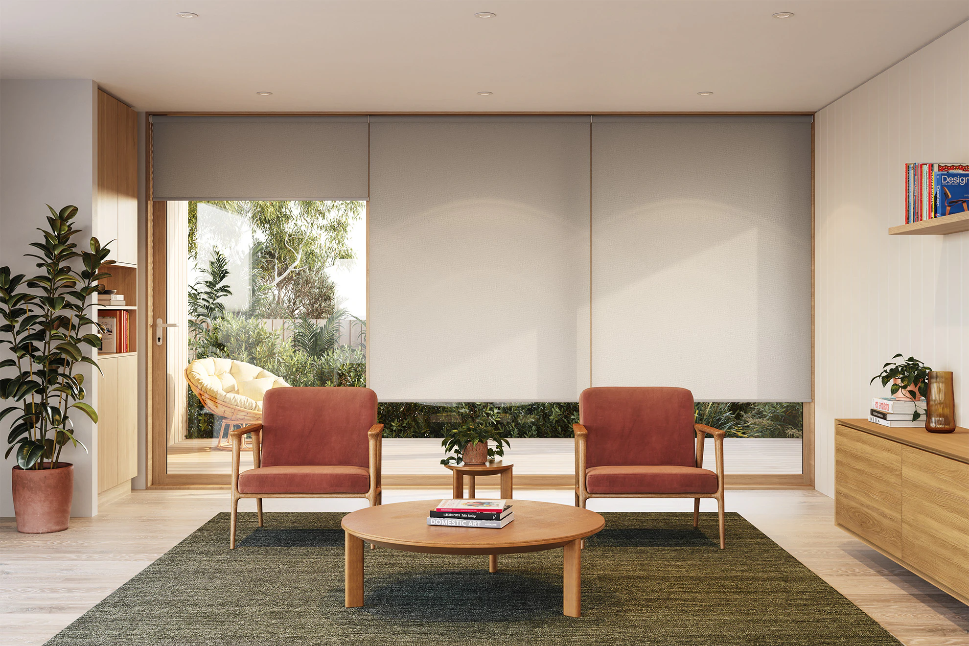 Jessica Light Filter Linked Roller Blinds in Ice Grey