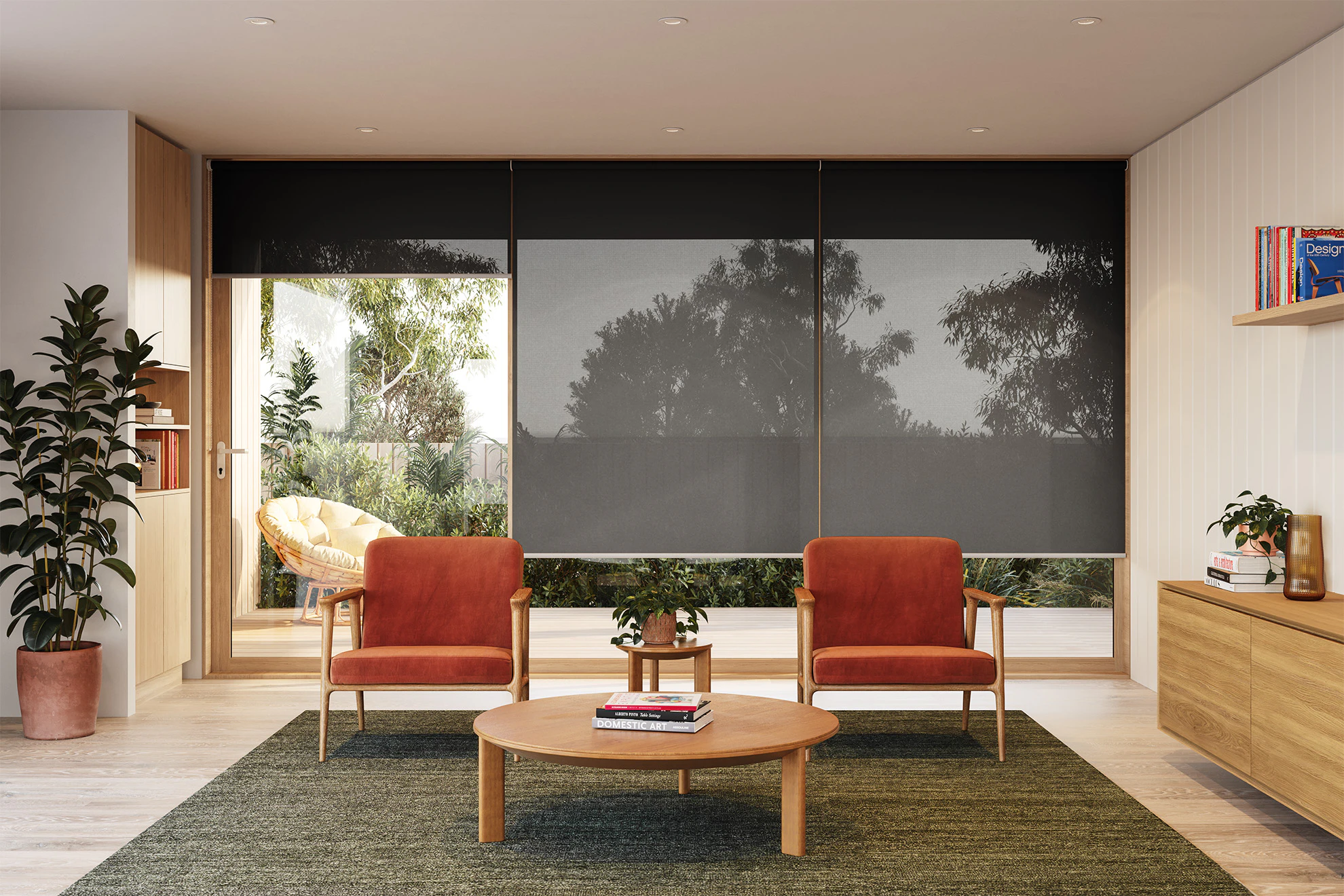 Sophie Sheer Sunscreen Linked Roller Blinds in Pewter