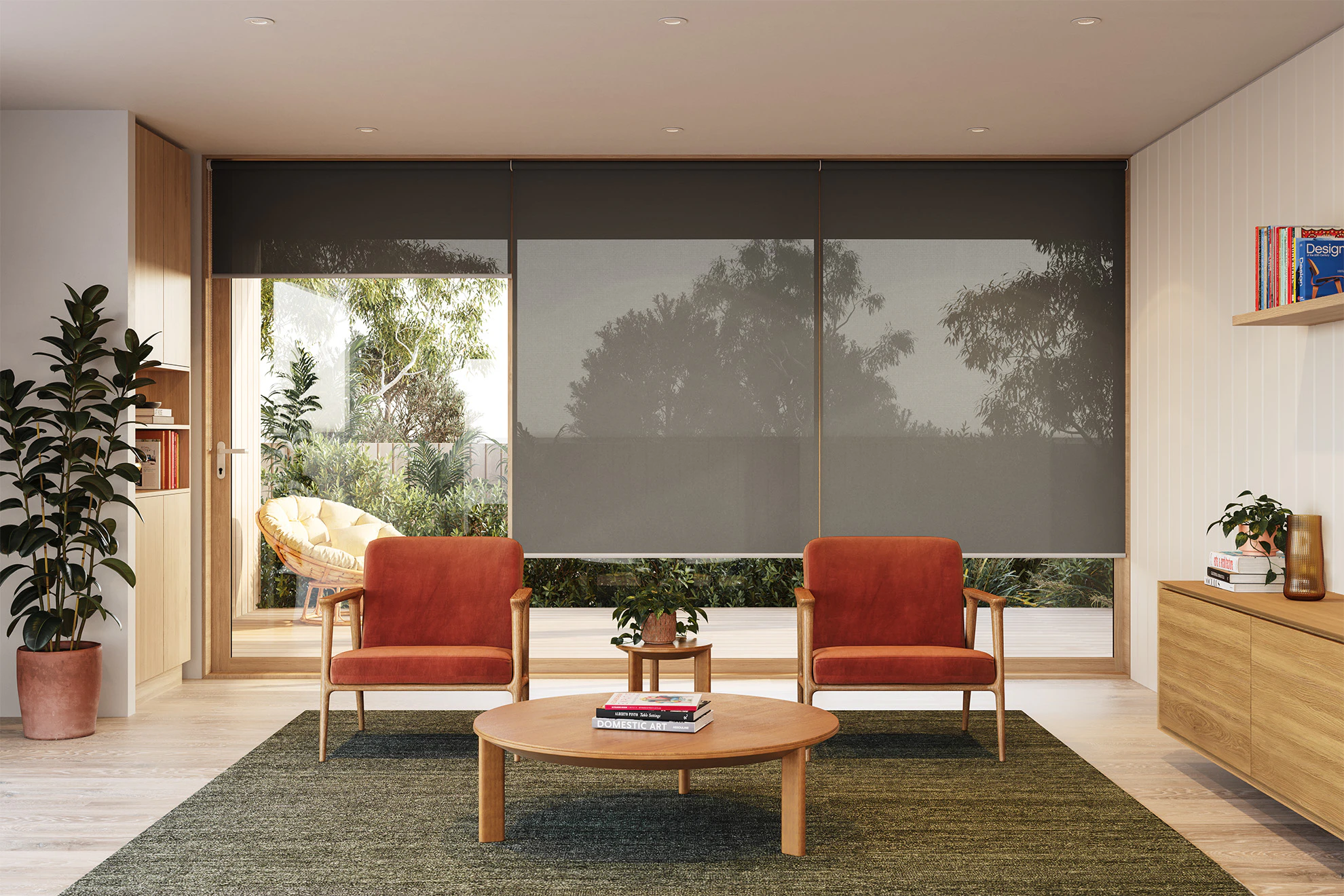 Sophie Sheer Sunscreen Linked Roller Blinds in Silver Pearl