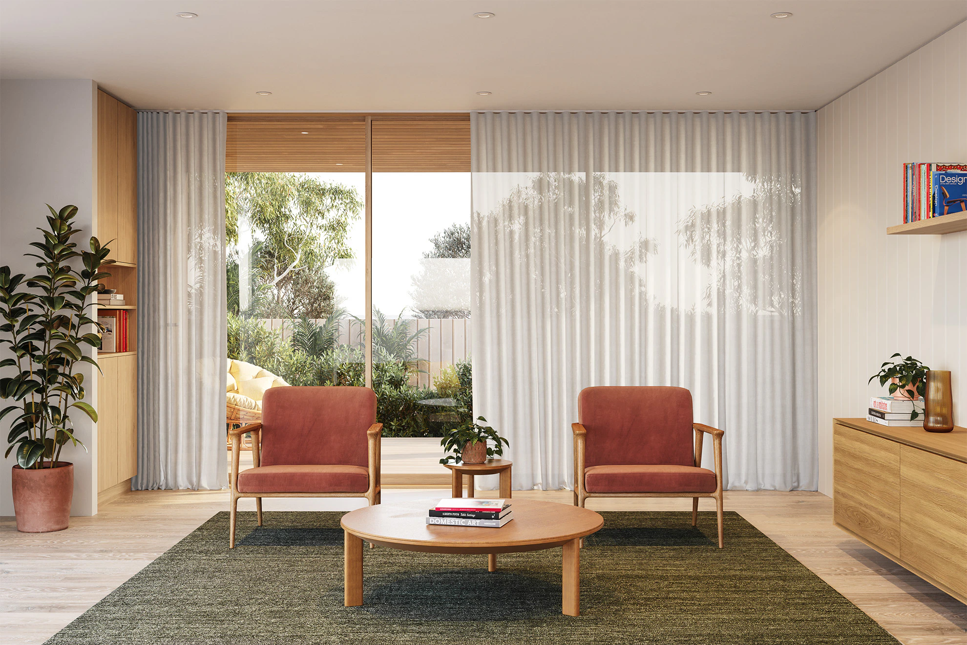 Catherine Sheer Curtains in Shell