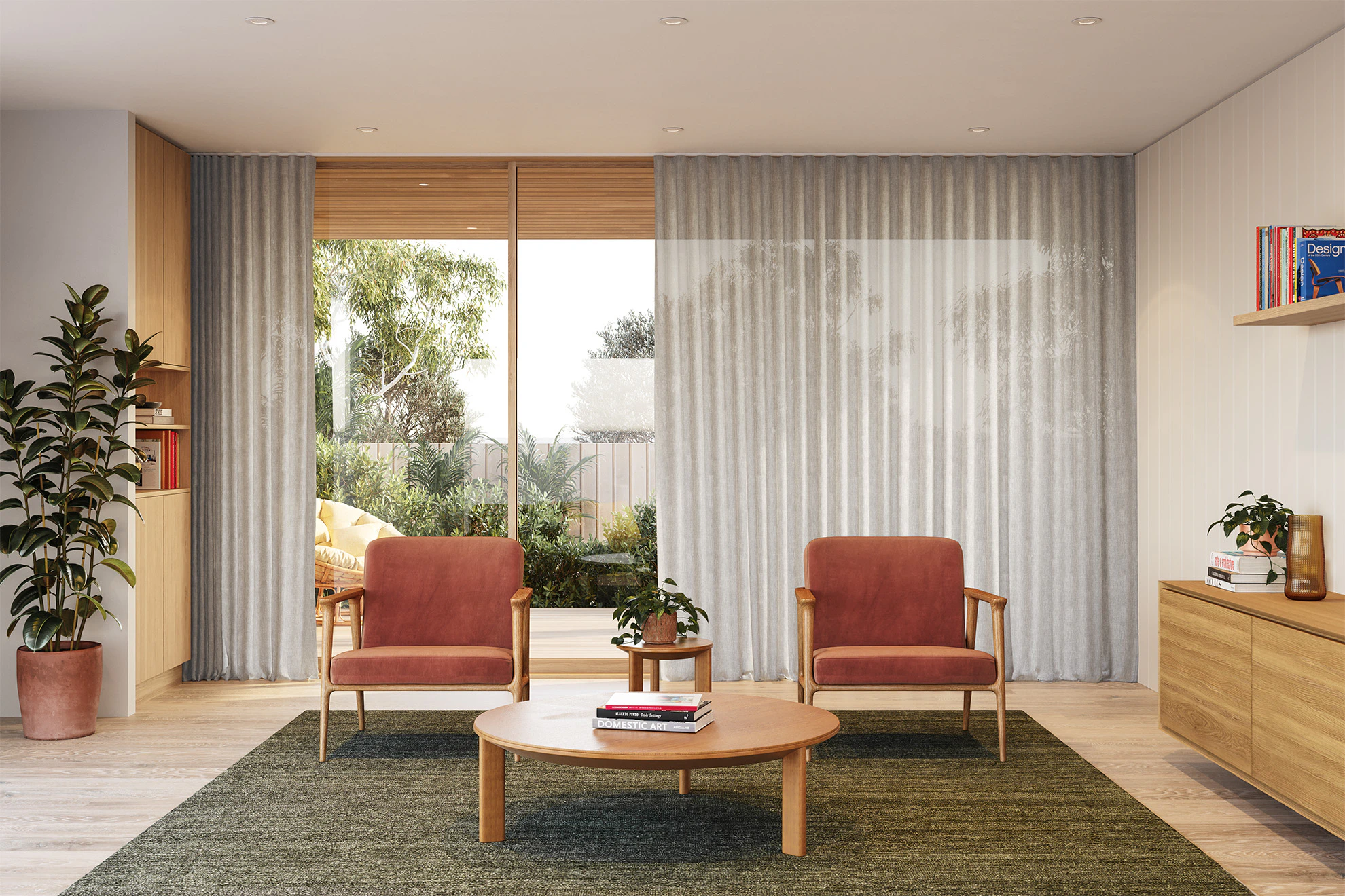 Anna Sheer Curtains in Grain