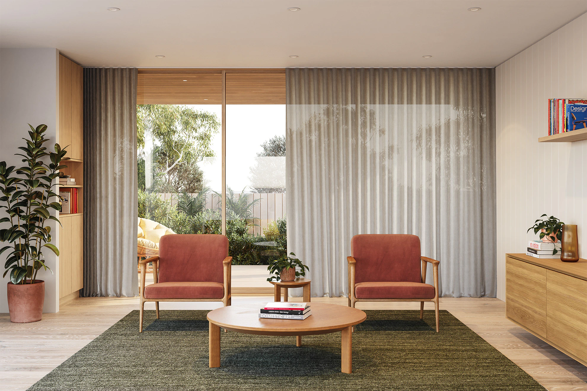 Wendy Sheer Curtains in Bone