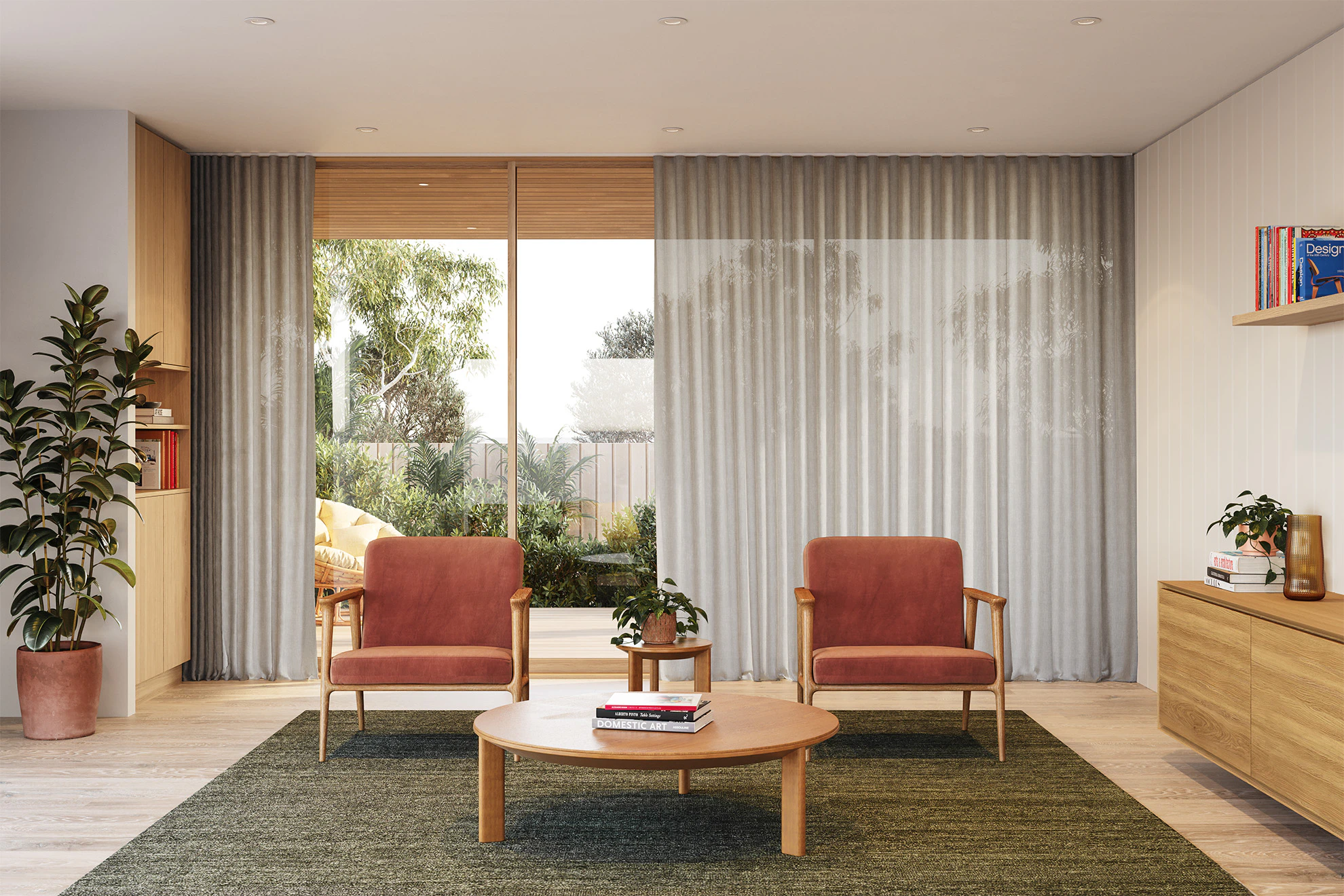 Wendy Sheer Curtains in Stone