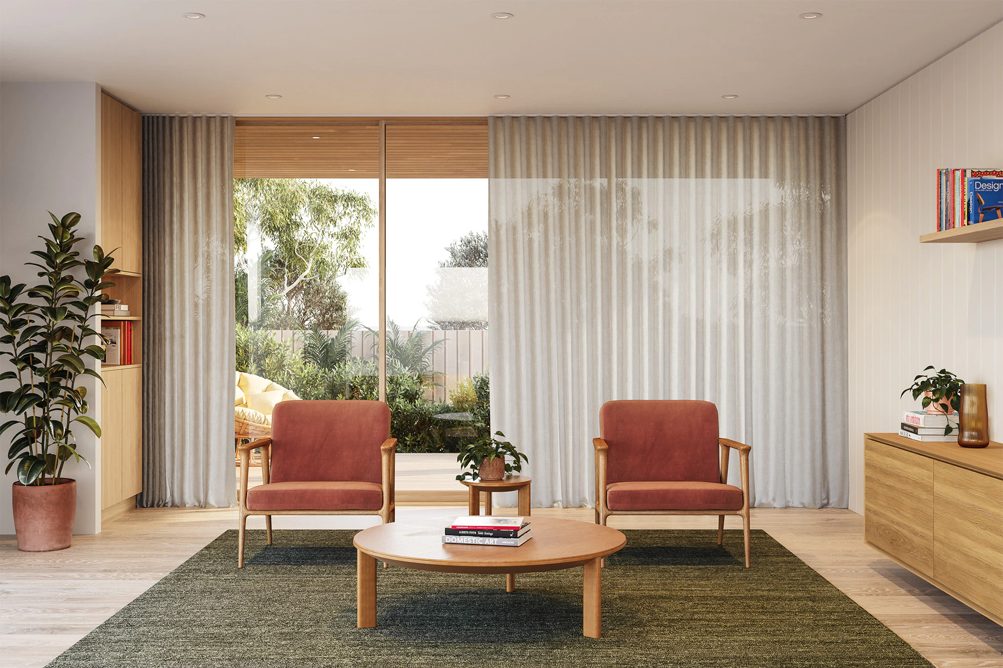 Wendy Sheer Curtains in Shell