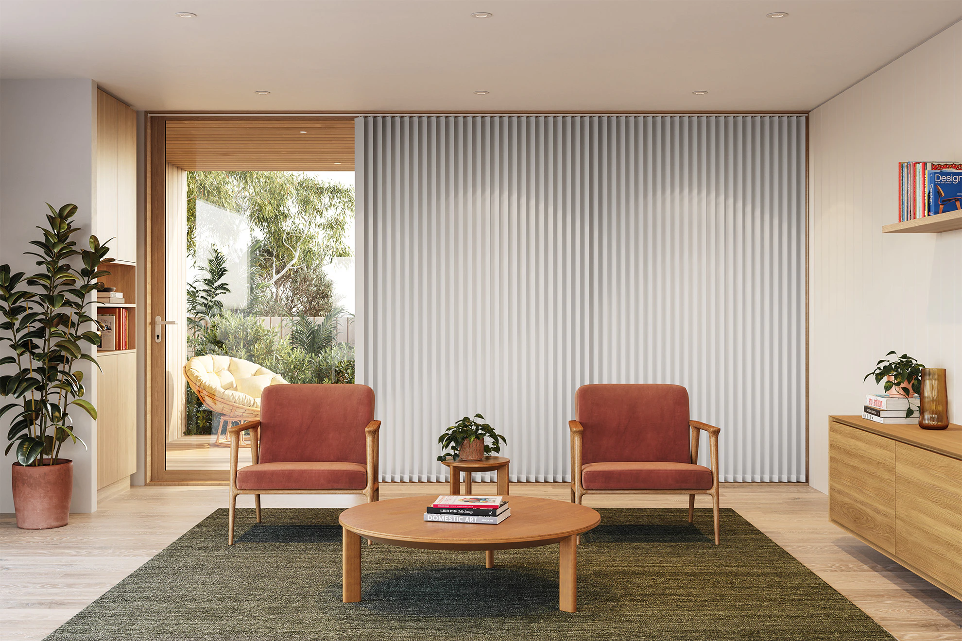Jane Blackout Vertical Blinds in Peak