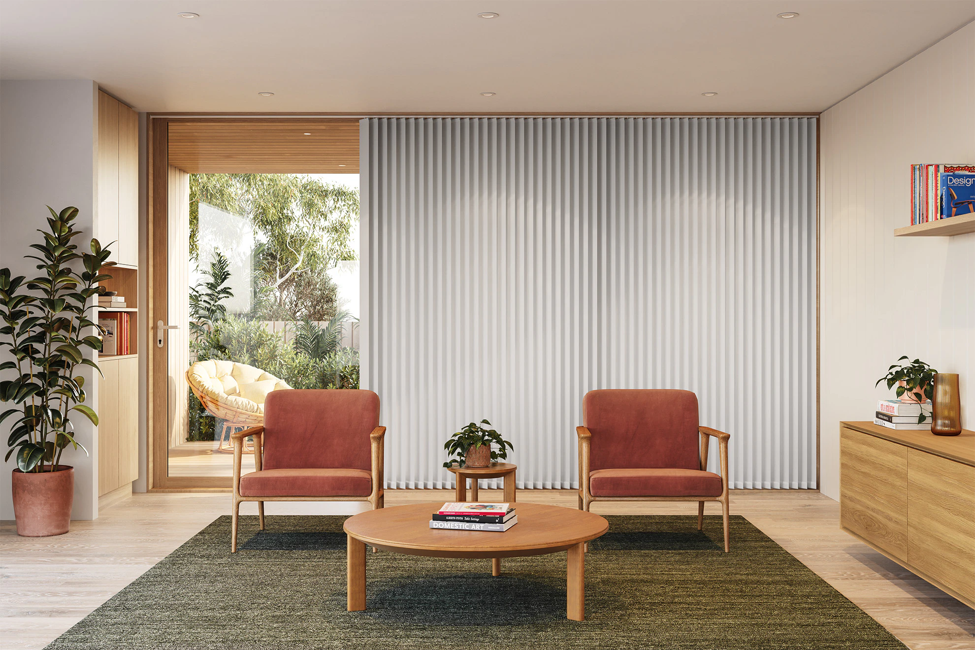 Jane Blackout Vertical Blinds in Rubik