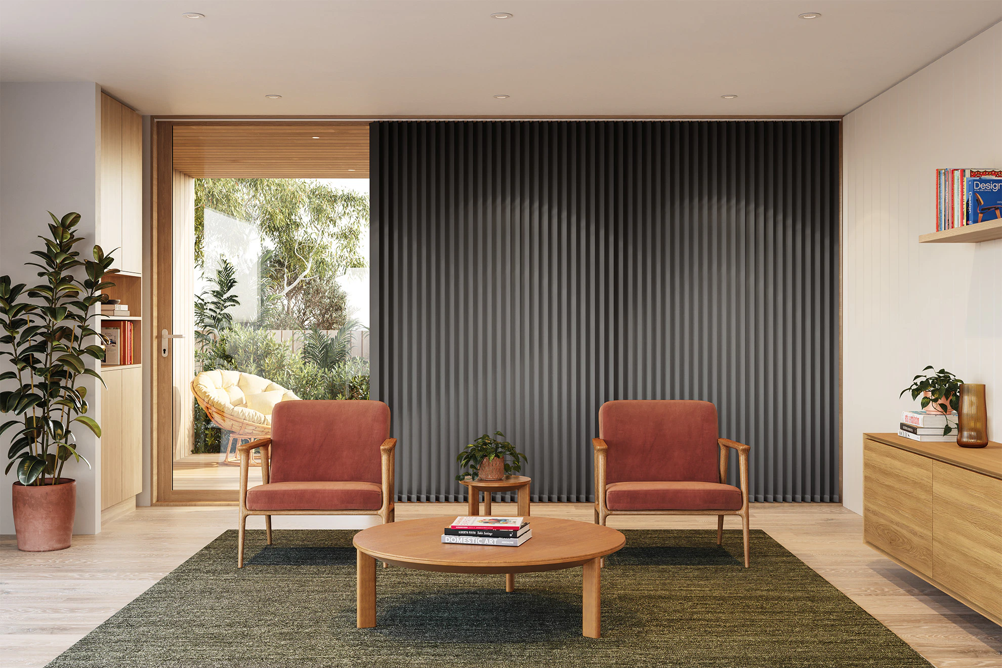 Jane Blackout Vertical Blinds in Soma