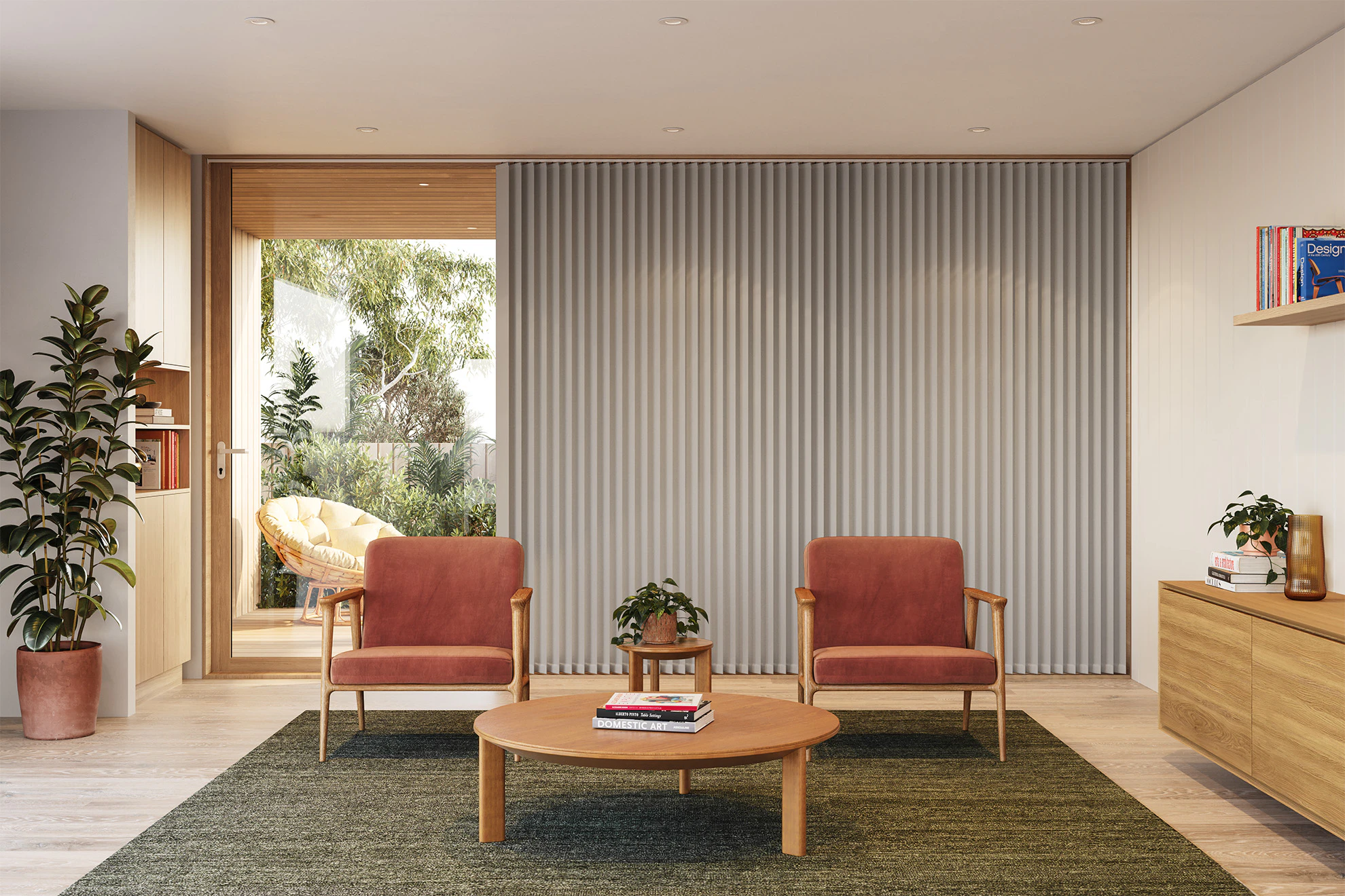 Skyler Blackout Vertical Blinds in Loft