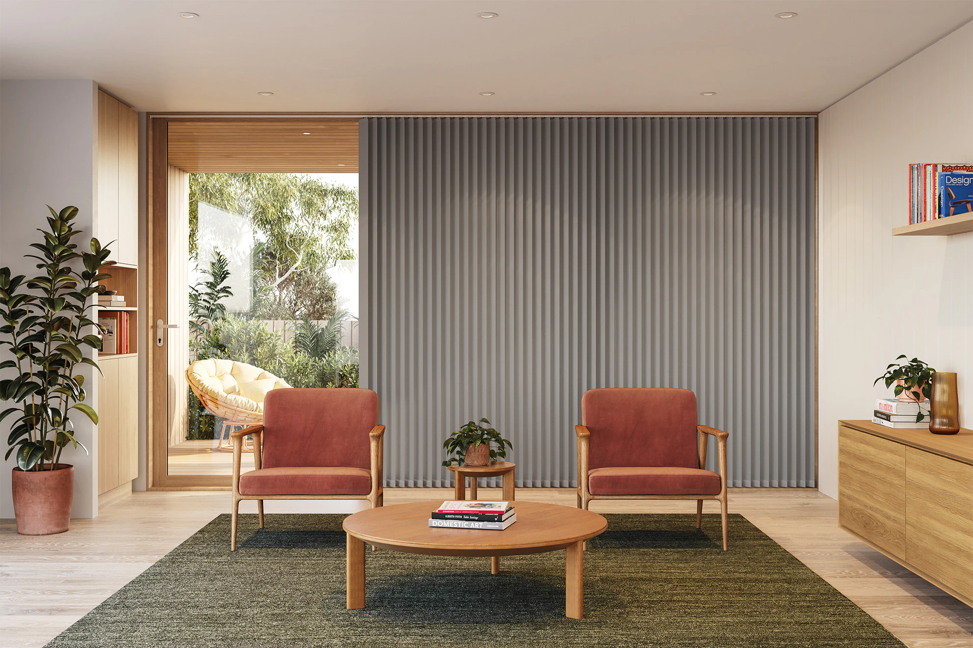 Skyler Blackout Vertical Blinds in Nimbus