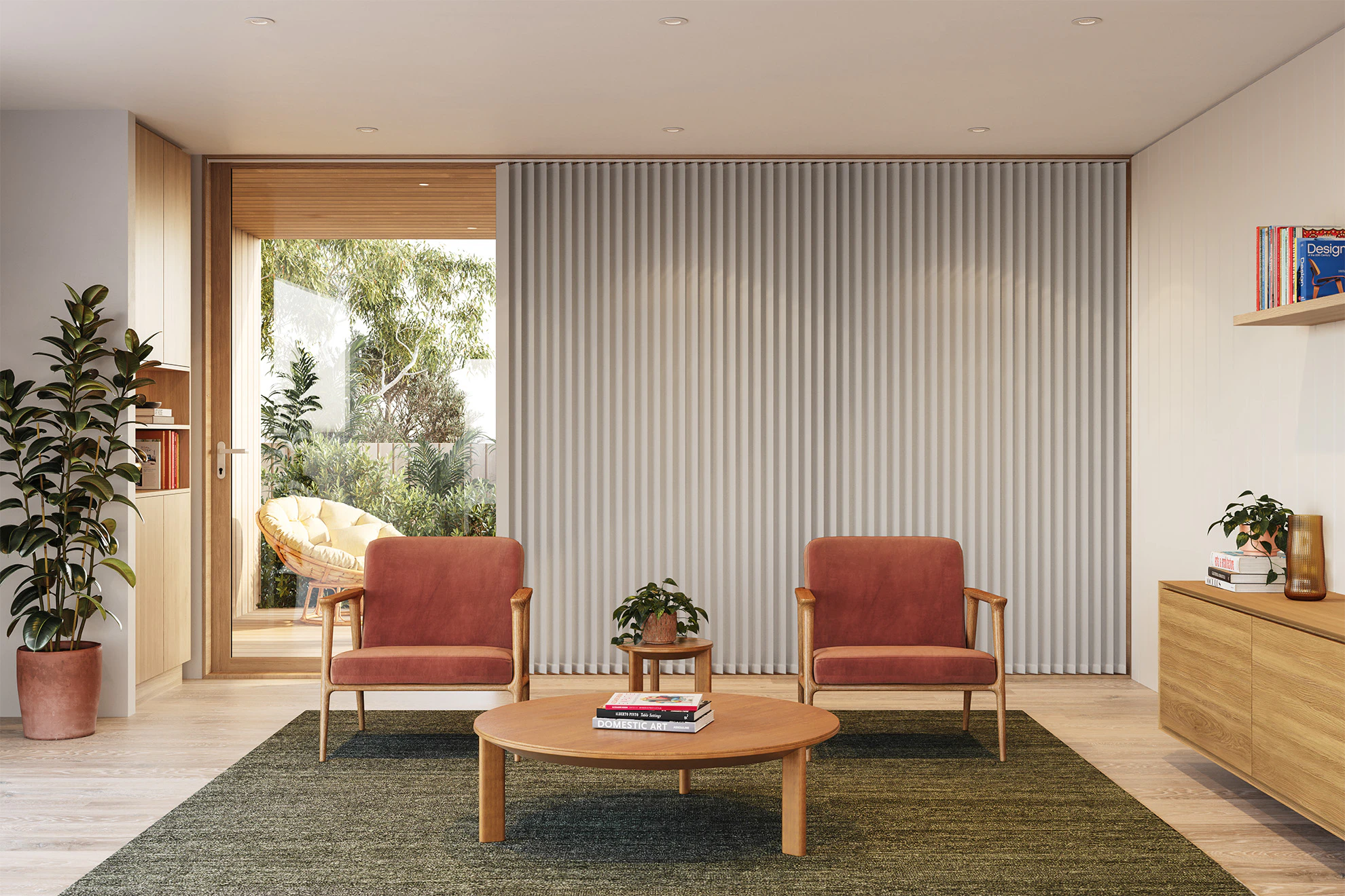 Skyler Blackout Vertical Blinds in Cloud