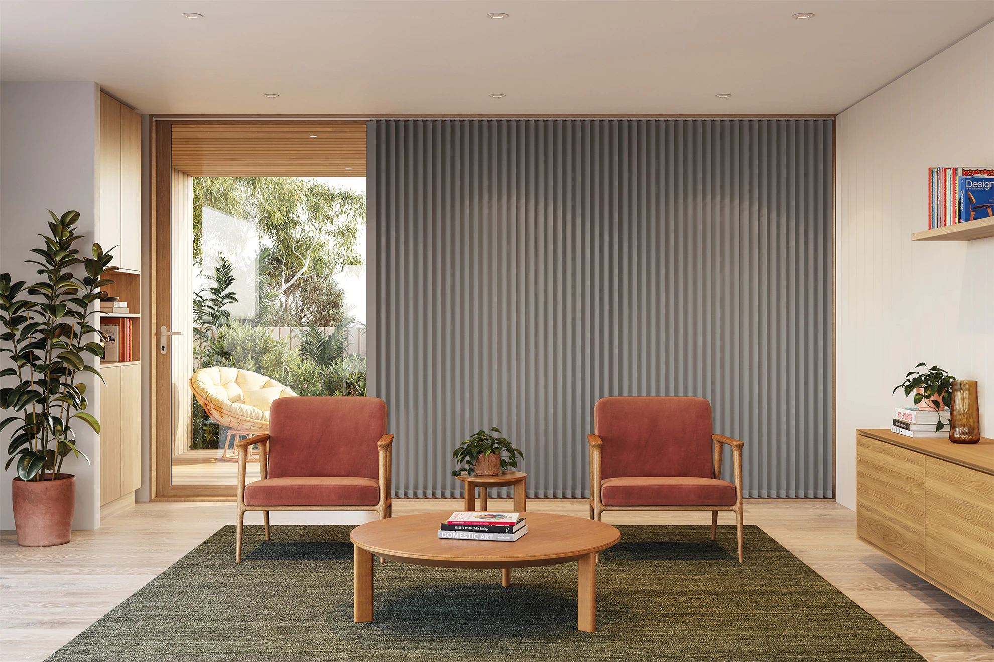 Skyler Blackout Vertical Blinds in Tundra