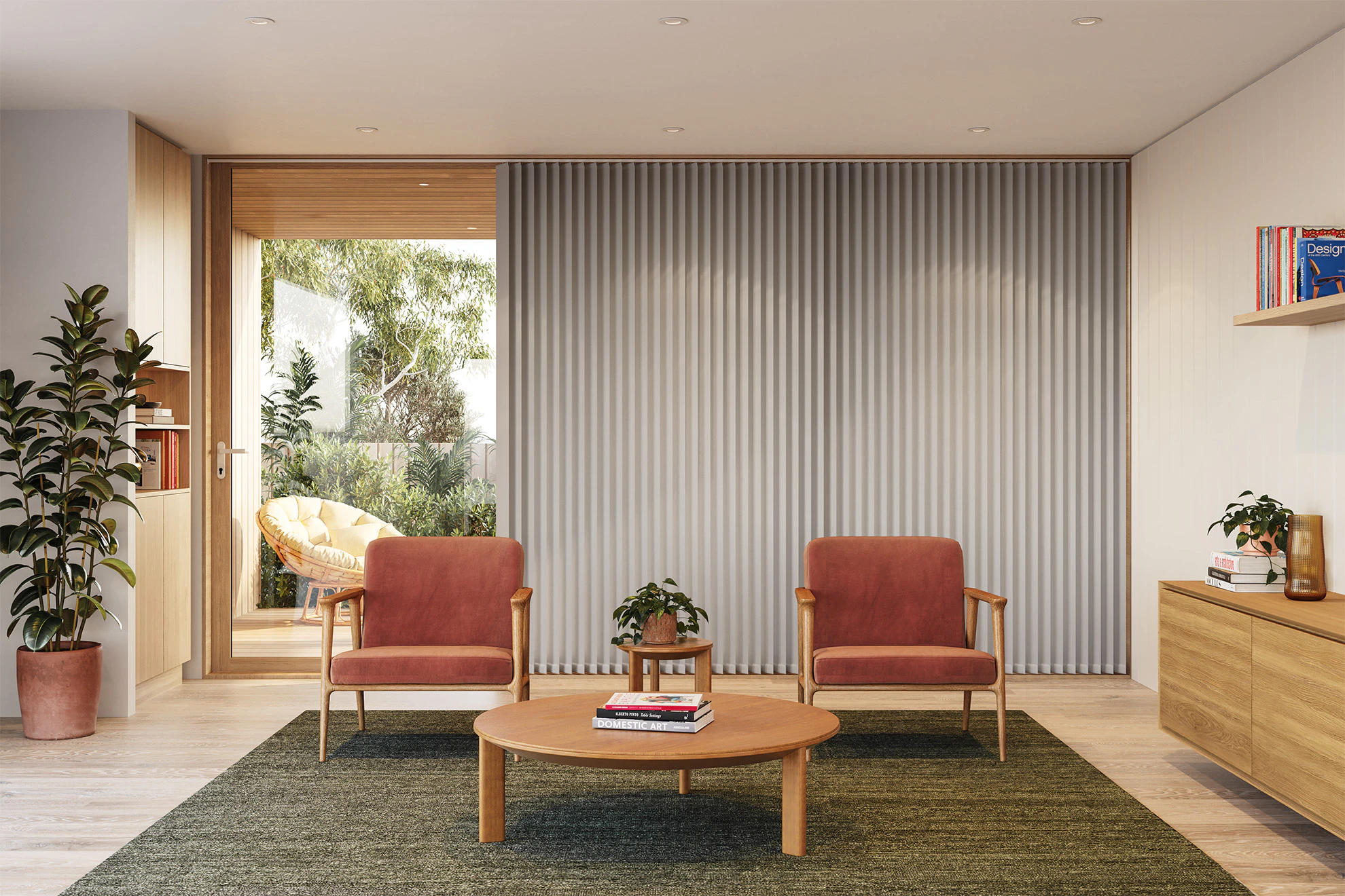 Jane Blackout Vertical Blinds in Eternity