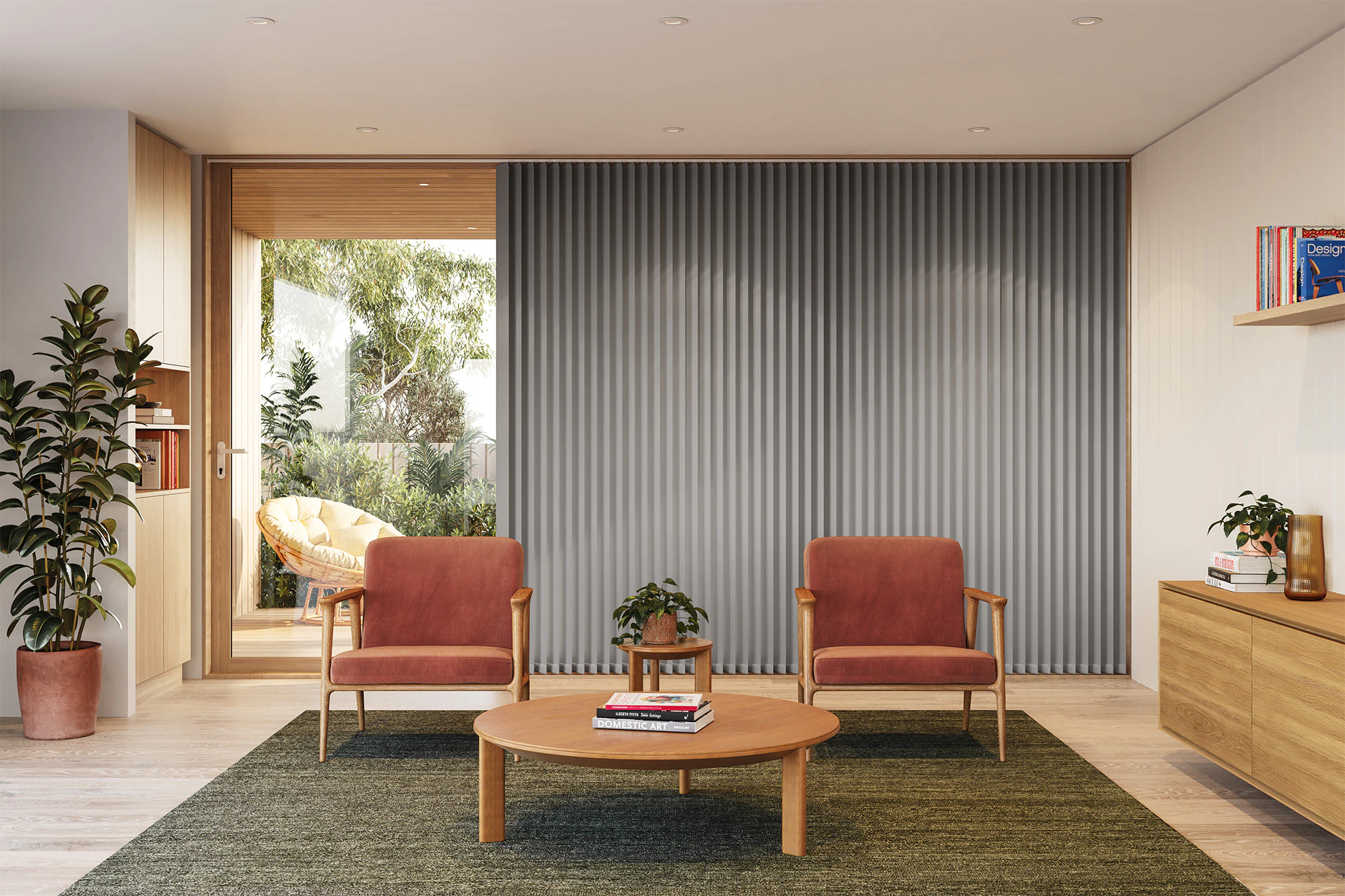 Jane Blackout Vertical Blinds in Lateral