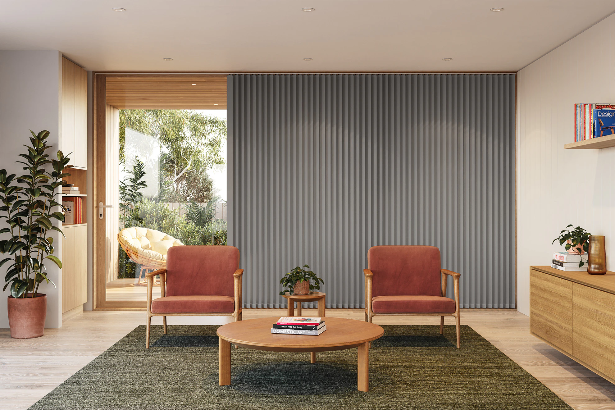 Skyler Blackout Vertical Blinds in Alloy