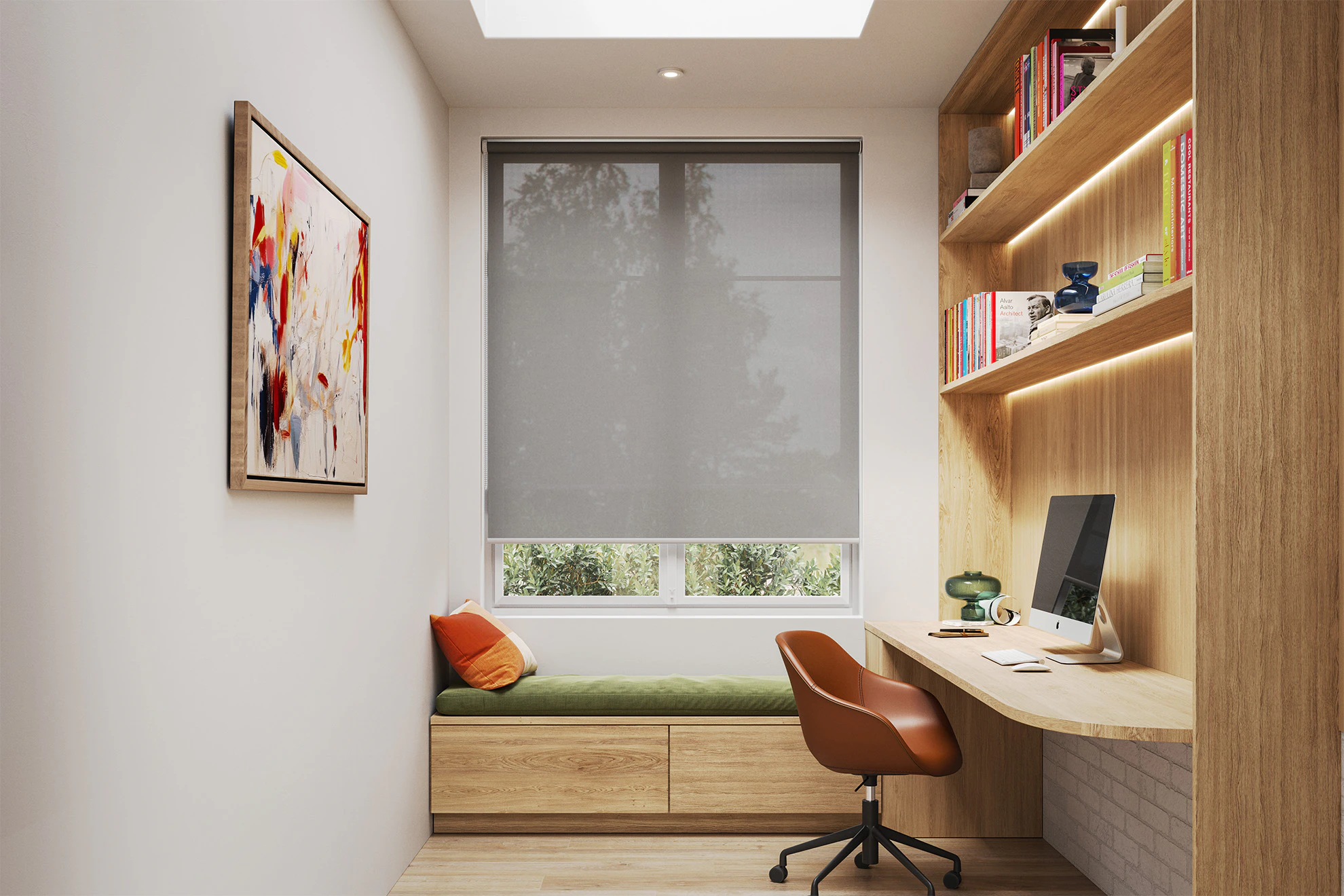 Sophie Sheer Sunscreen Roller Blinds in Grey