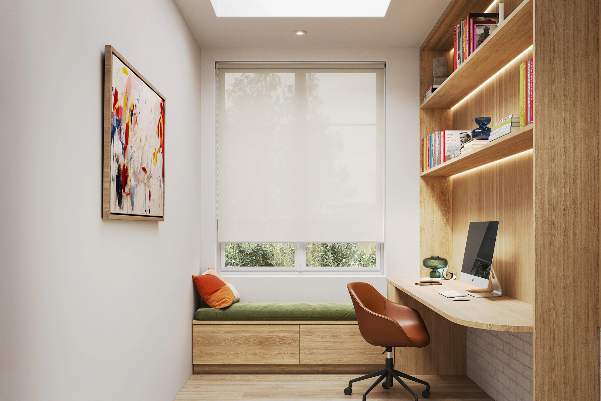 Sophie Sheer Sunscreen Roller Blinds in Ivory
