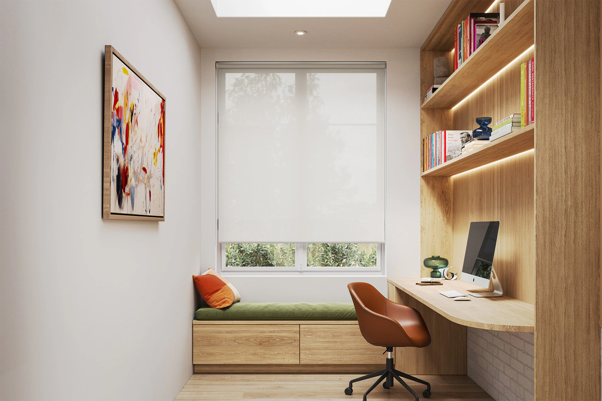 Sophie Sheer Sunscreen Roller Blinds in Pure White