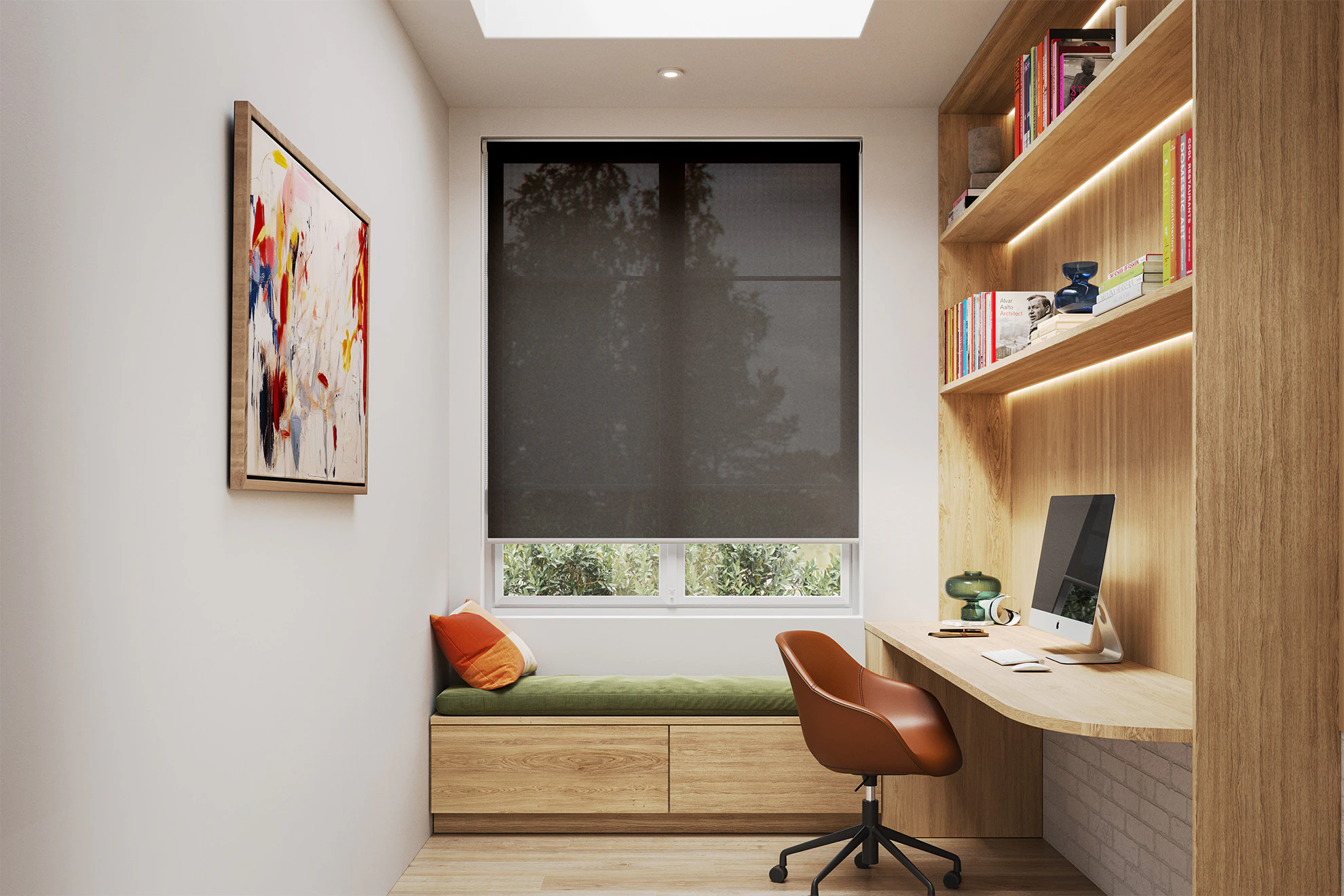 Sophie Sheer Sunscreen Roller Blinds in Black Pearl