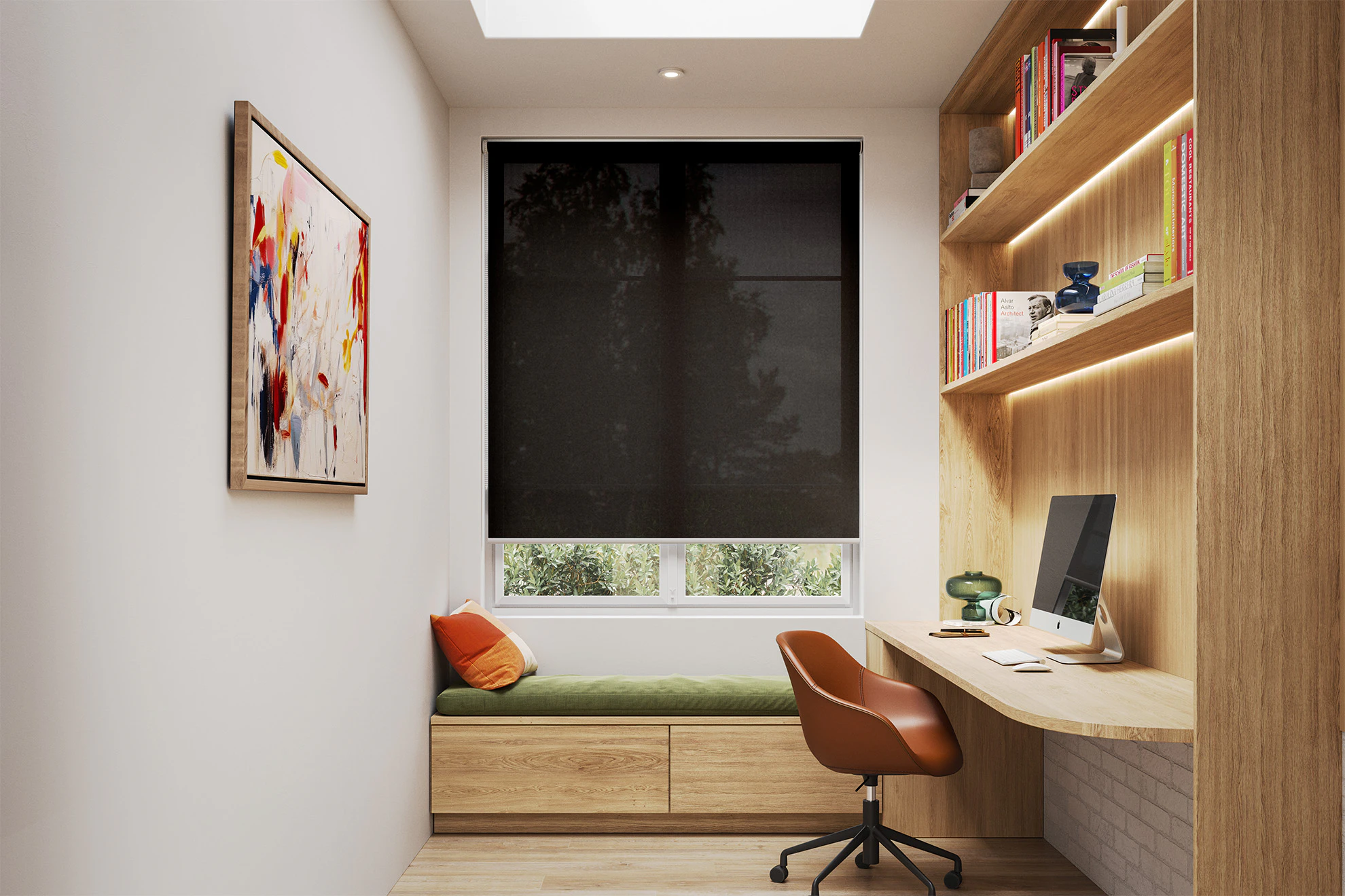 Sophie Sheer Sunscreen Roller Blinds in Black