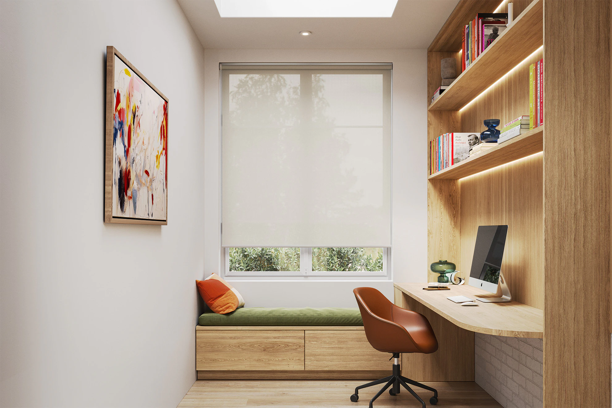 Sophie Sheer Sunscreen Roller Blinds in White Pearl