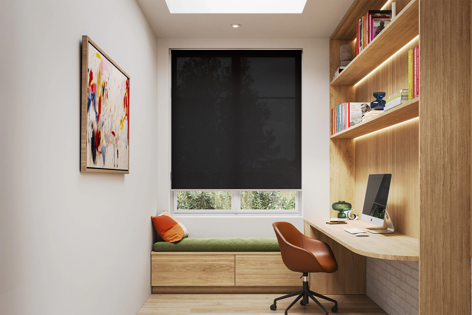 Victoria Sheer Sunscreen Roller Blinds in Black