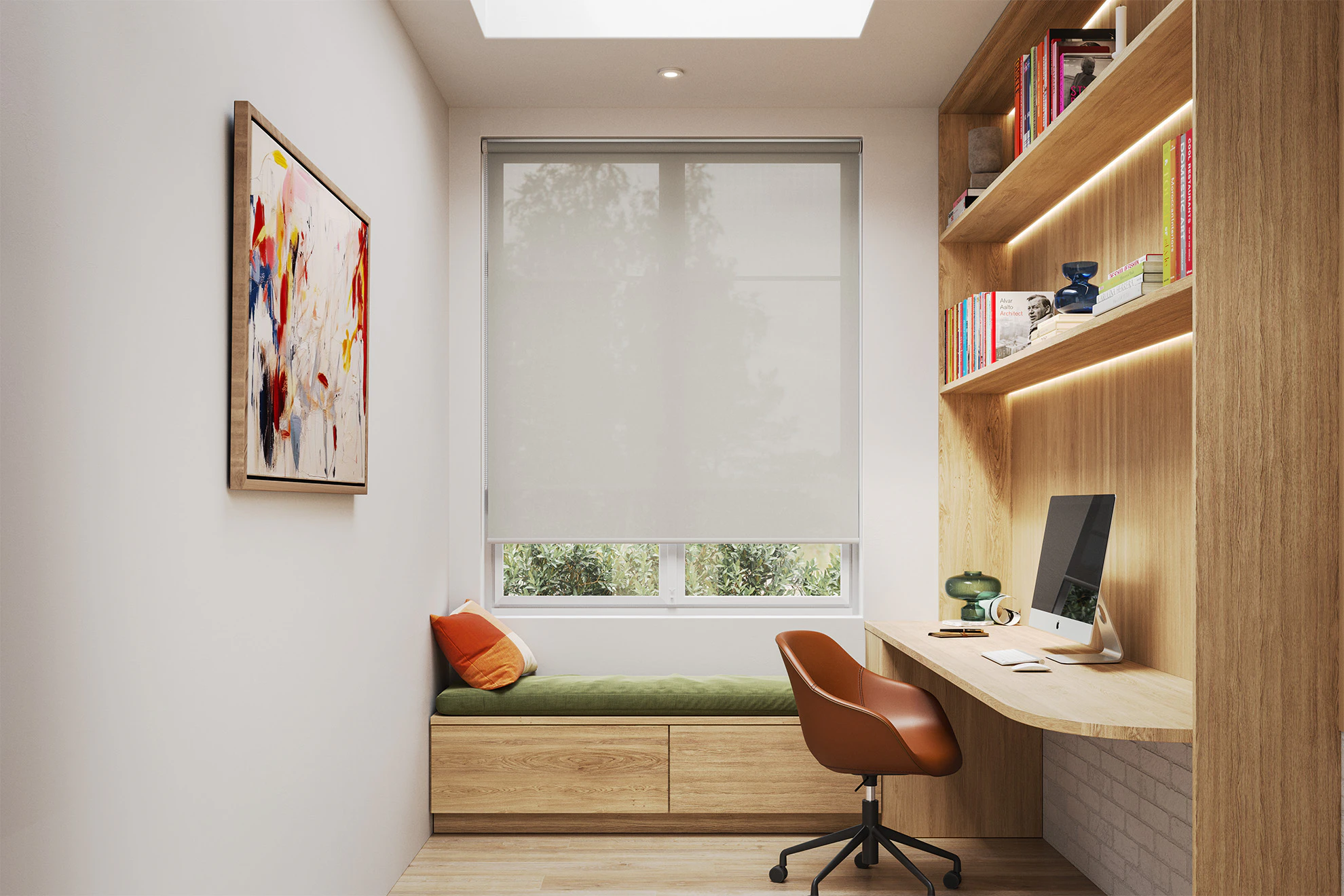 Victoria Sheer Sunscreen Roller Blinds in Ice