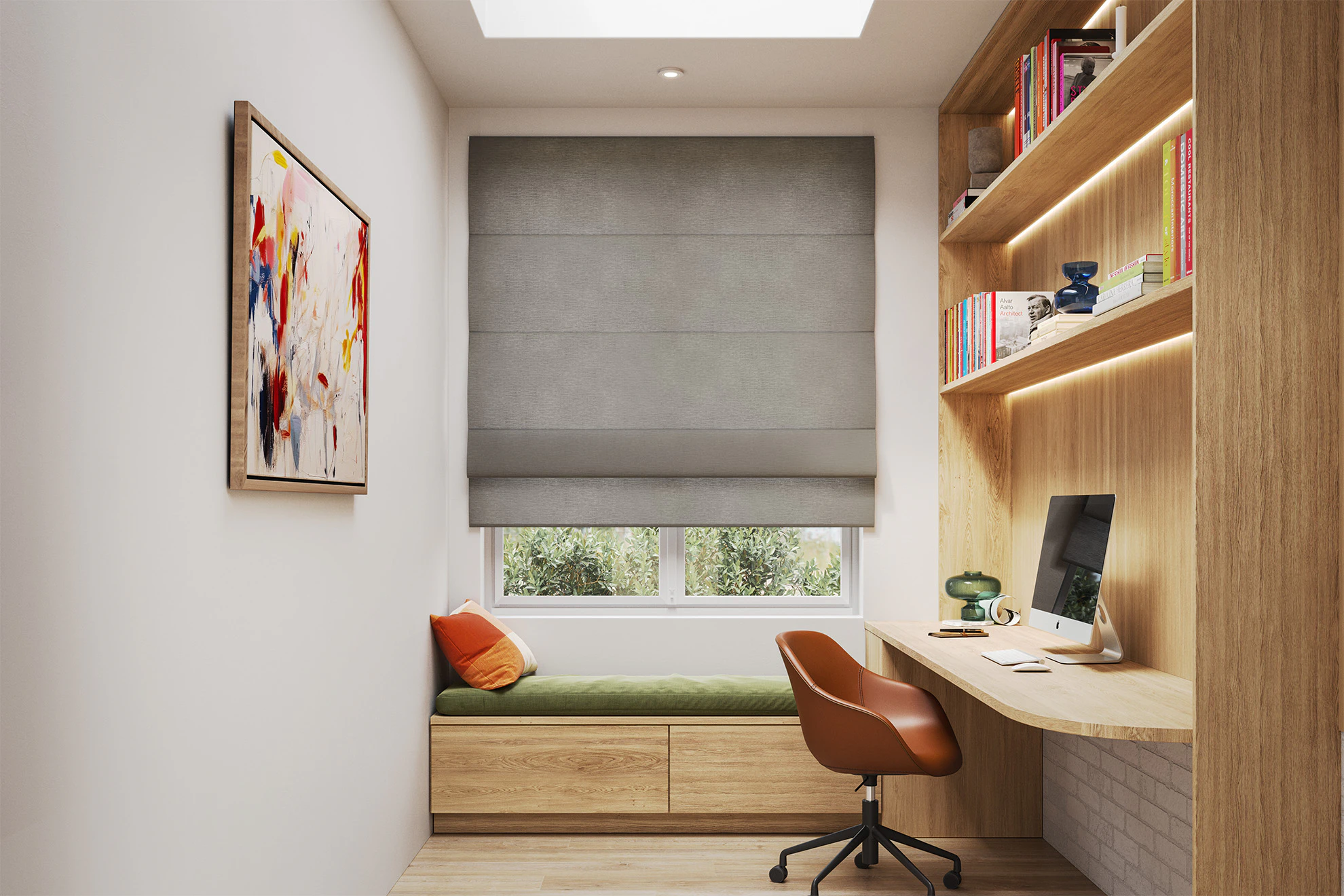 Margot Light Filter Roman Blinds in Ceramic