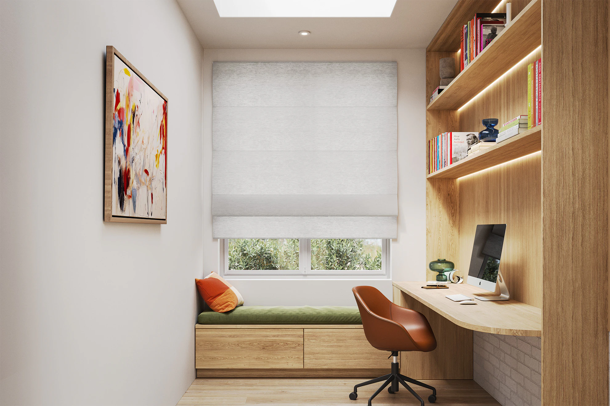 Lucy Light Filter Roman Blinds in Crystal
