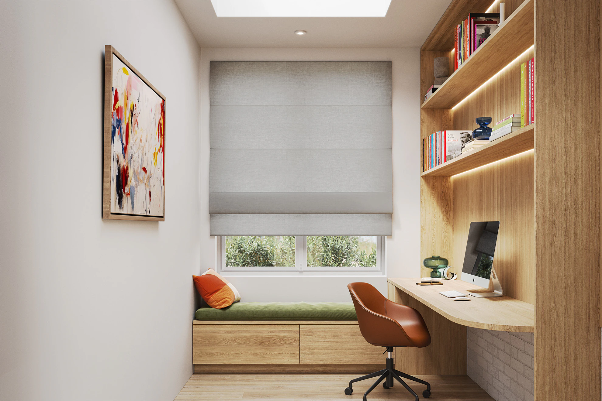 Marion Light Filter Roman Blinds in Trellis