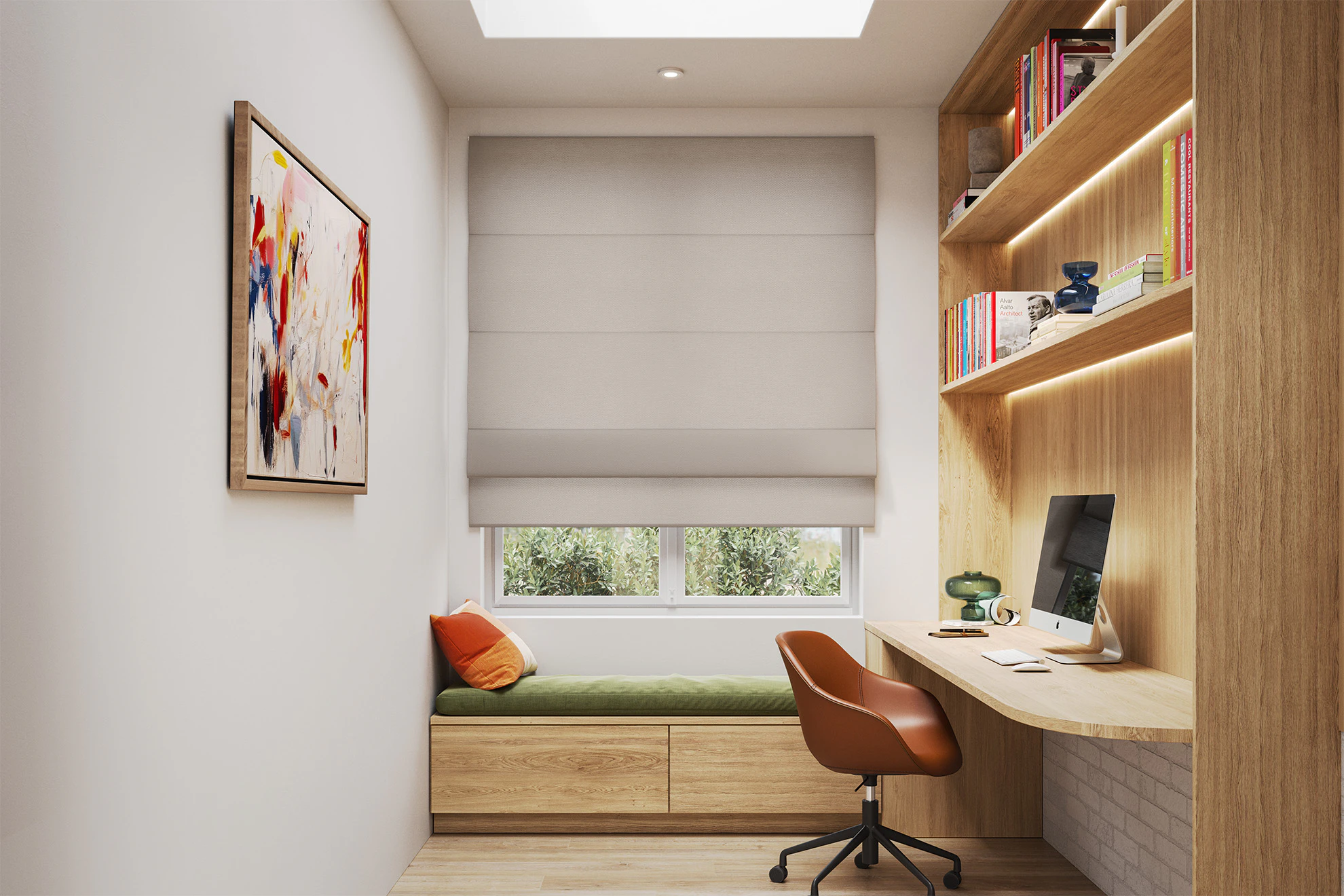 Jessica Light Filter Roman Blinds in Moonstone