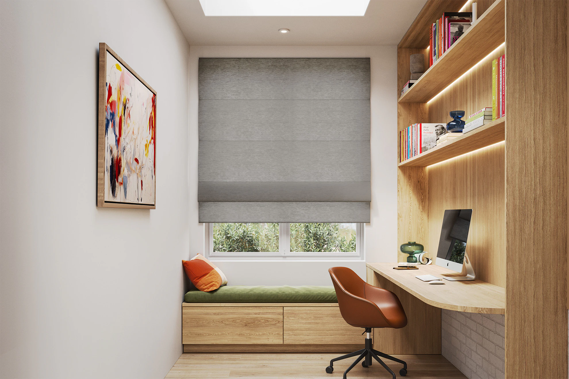 Lucy Light Filter Roman Blinds in Graphite
