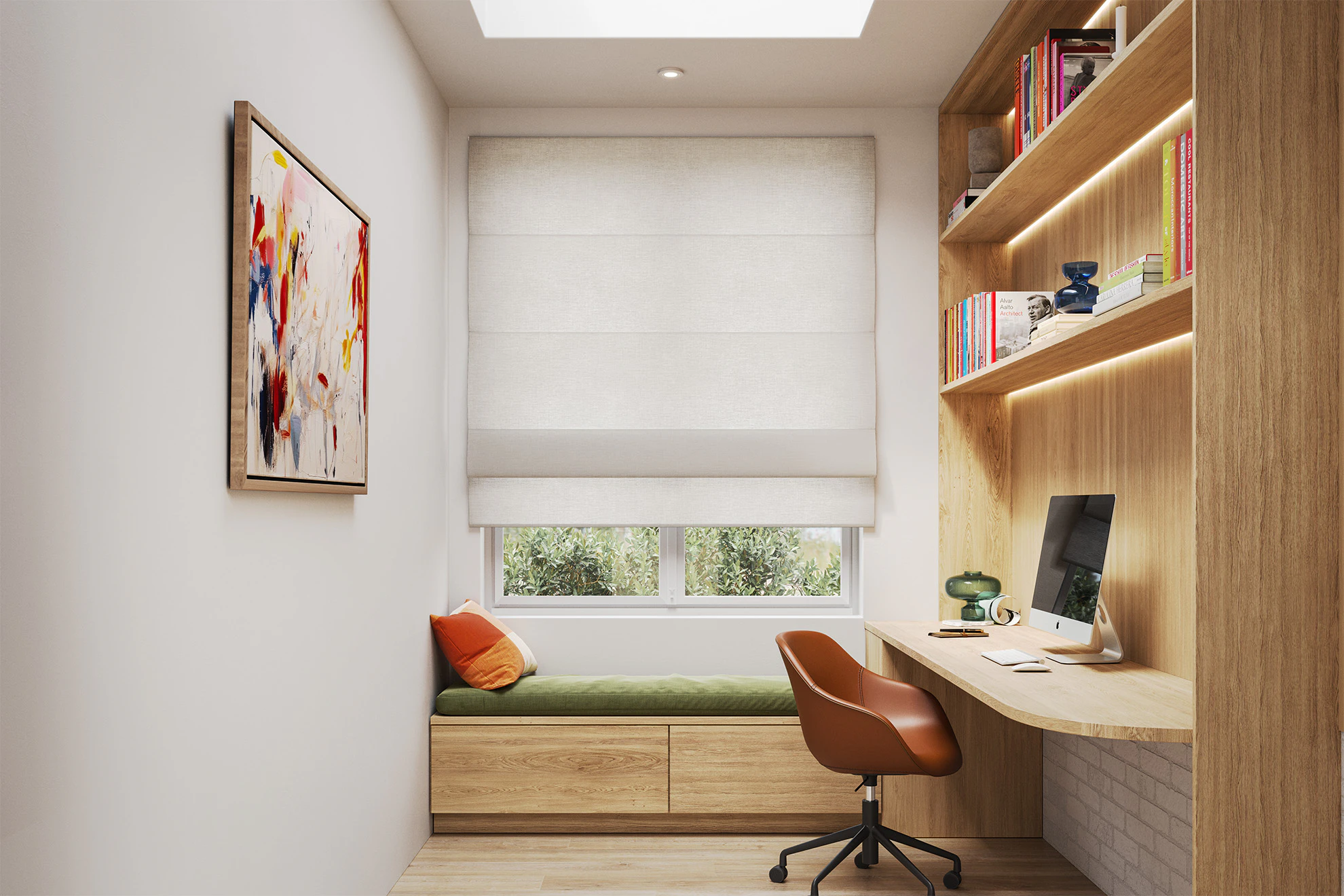 Marion Light Filter Roman Blinds in Wicker