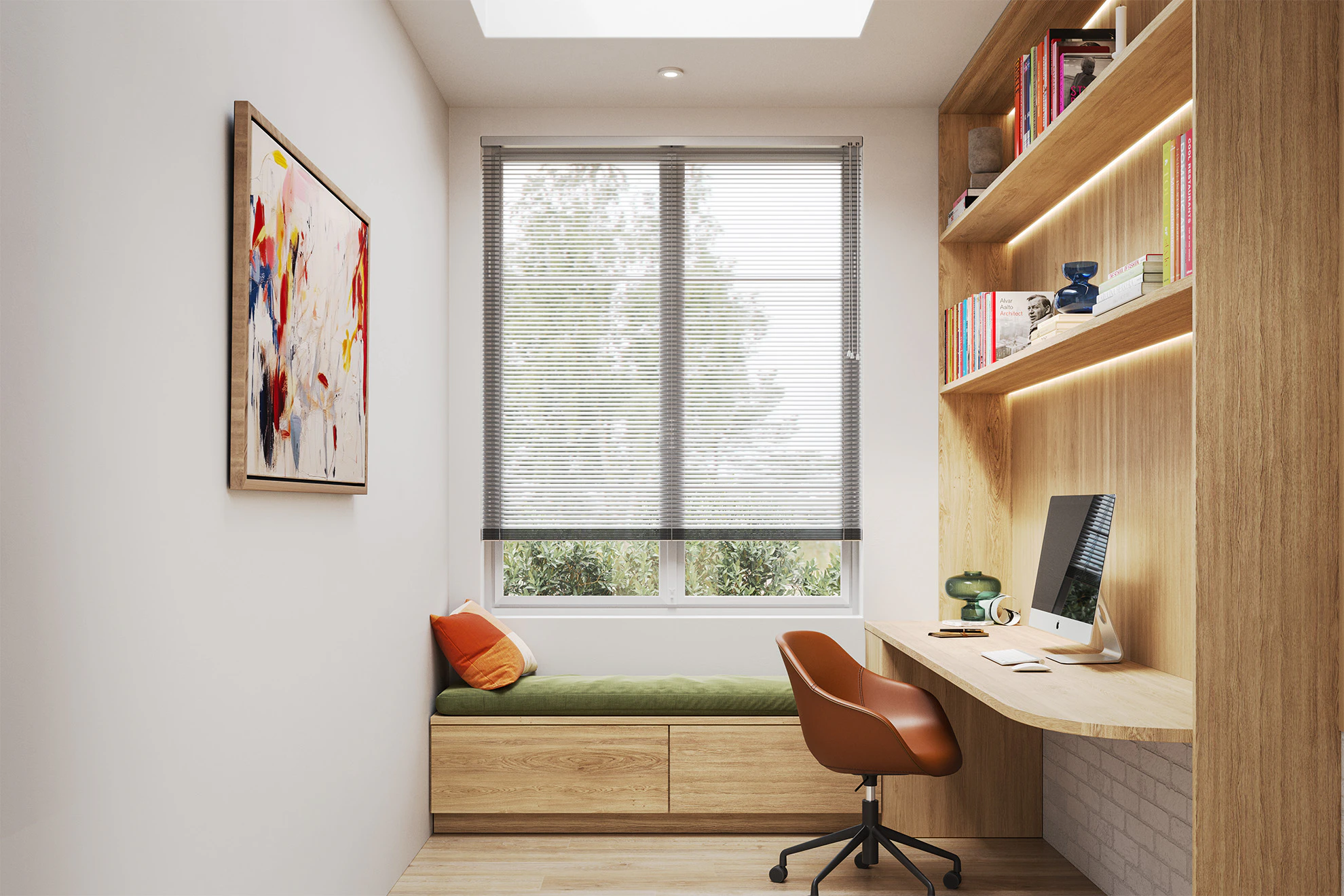 25mm Aluminium Aluminium Venetian Blinds in Silver
