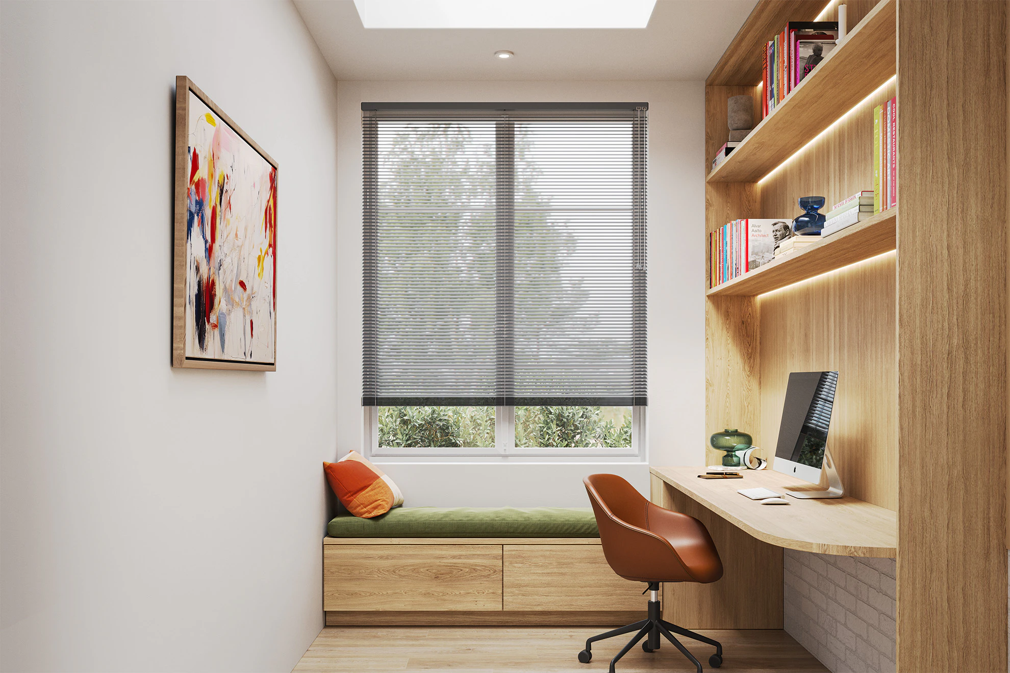 25mm Aluminium Aluminium Venetian Blinds in Grey