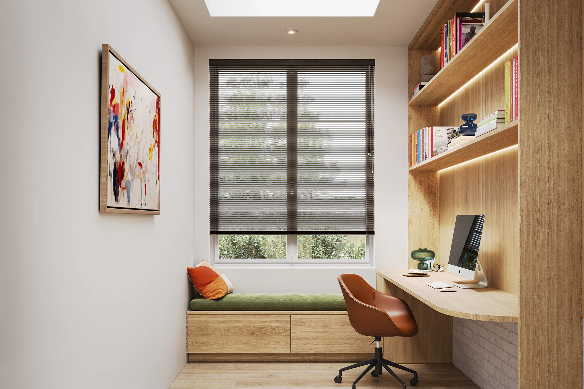 50mm Basswood Basswood Venetian Blinds in Ash (Wood Look)