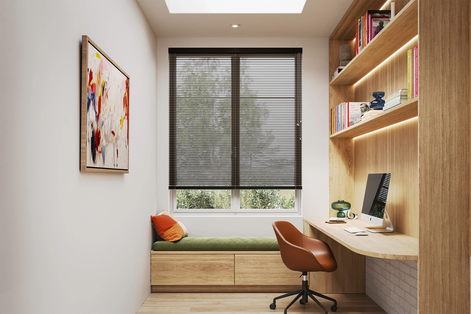 50mm Basswood Basswood Venetian Blinds in Ebony