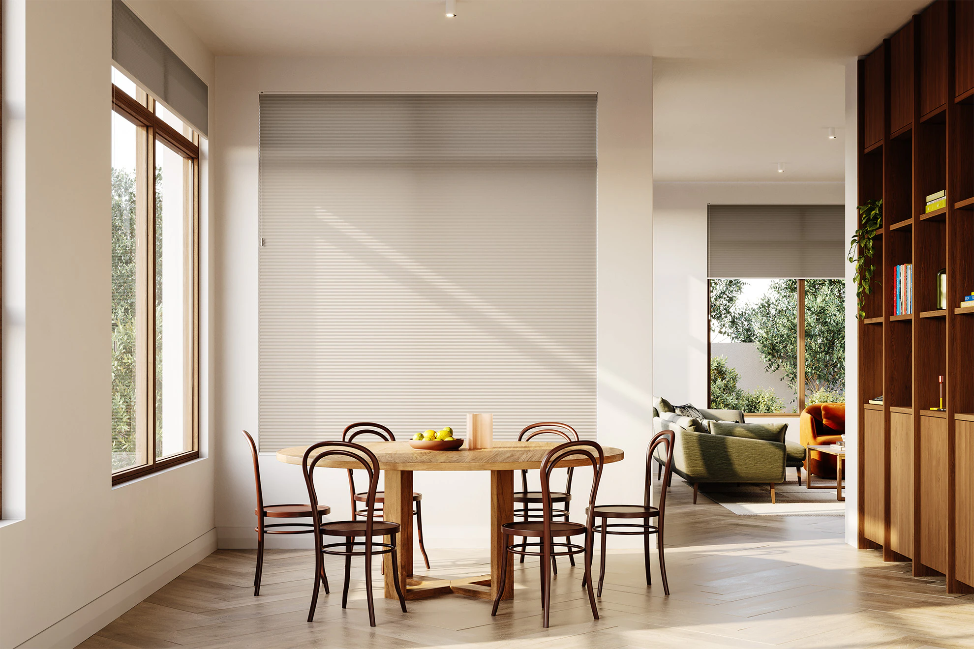 Palma Light Filter Light Filter Honeycomb Blinds in Sand