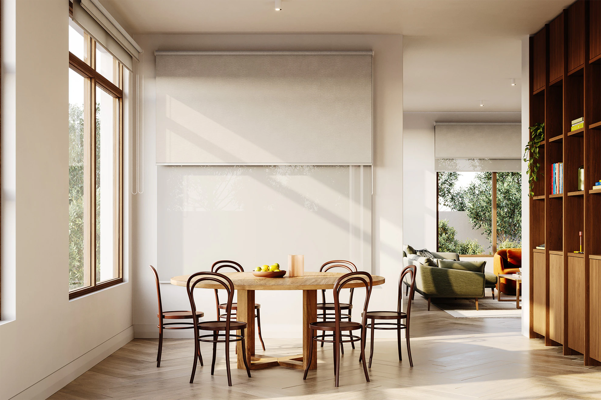 Margot Blackout + Sheer Double Roller Blinds in Mineral