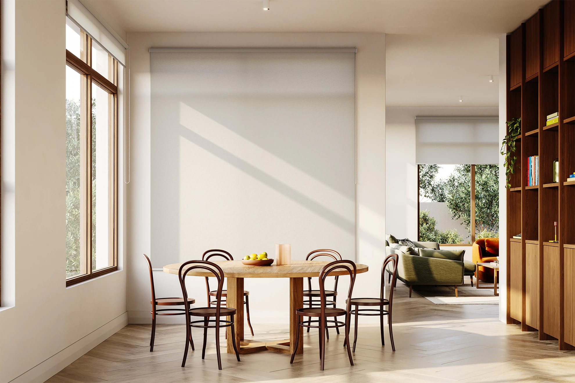 Jessica Light Filter Roller Blinds in Ecru