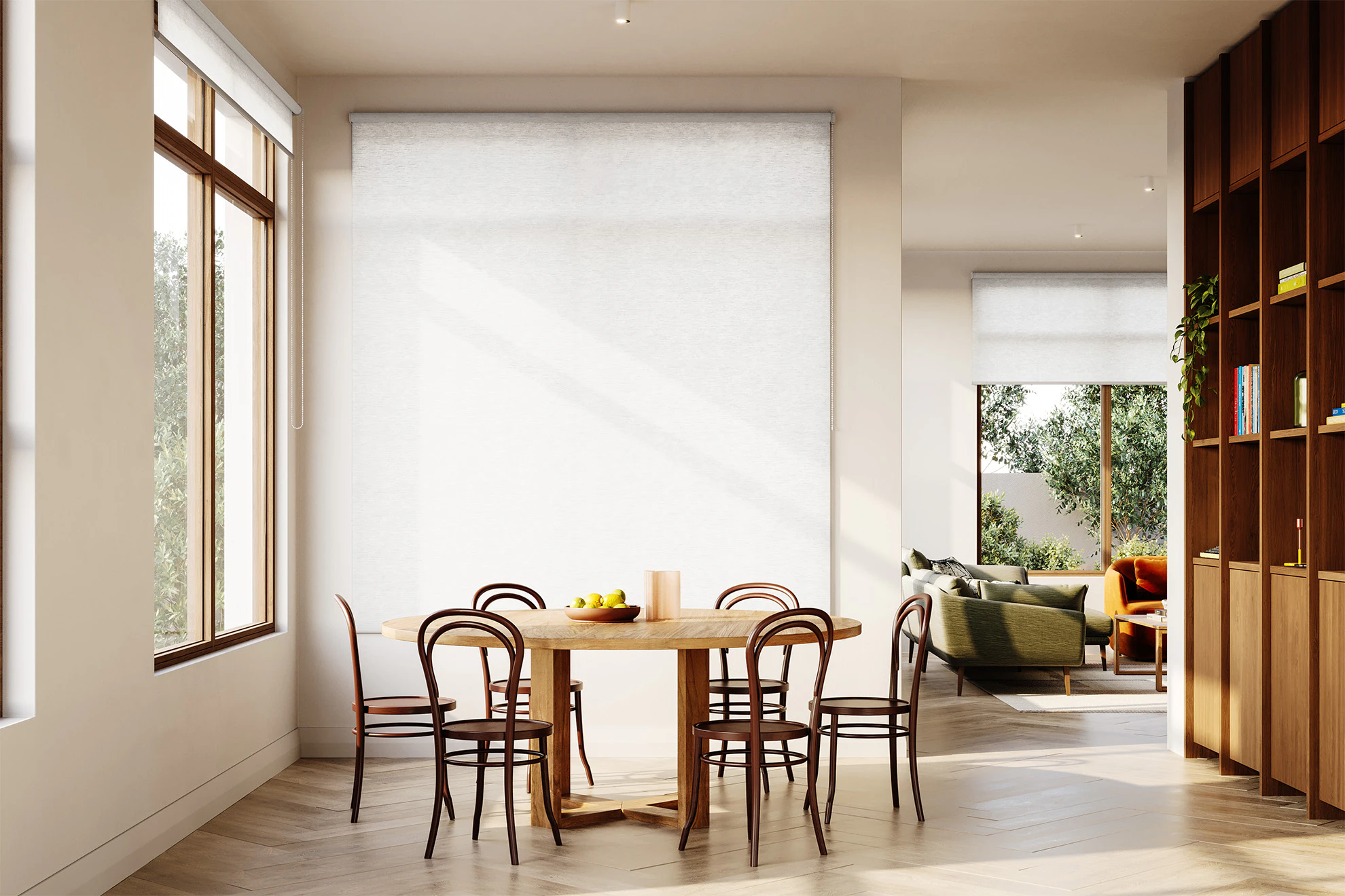Lucy Light Filter Roller Blinds in Crystal