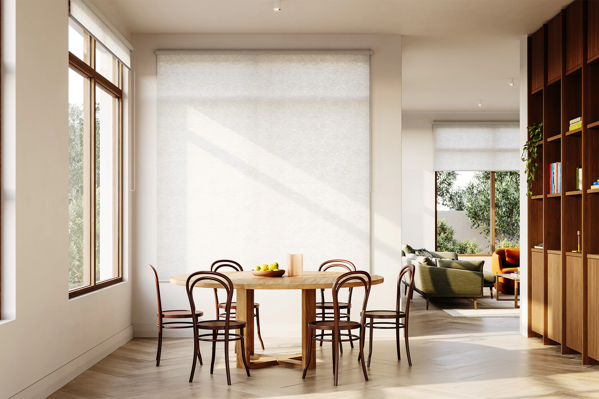 Lucy Light Filter Roller Blinds in Chalk