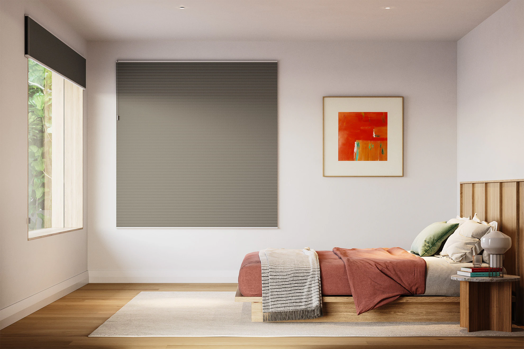 Palma Blackout Blackout Honeycomb Blinds in Ash