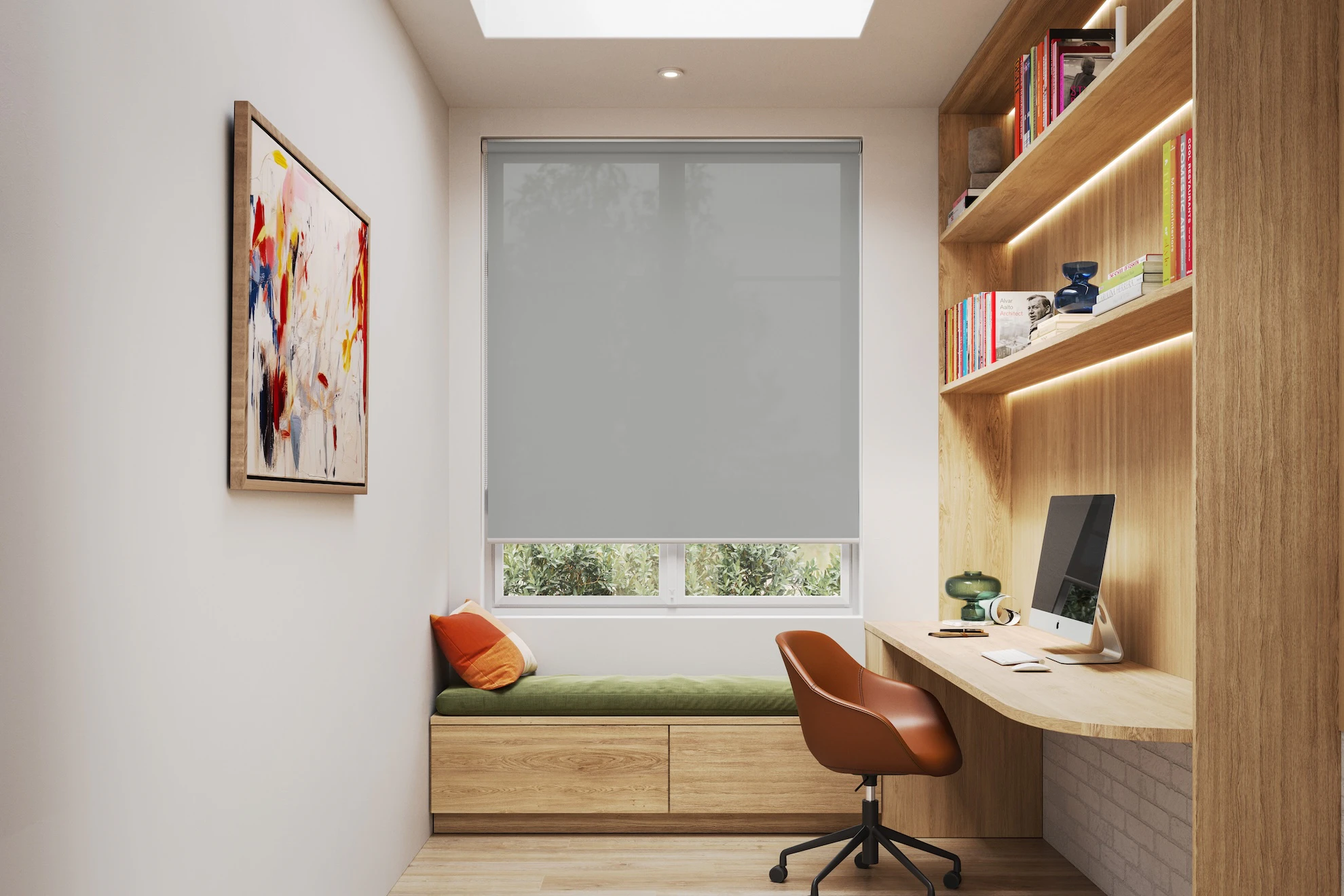 Kath Sheer Sunscreen Roller Blinds in Light Grey