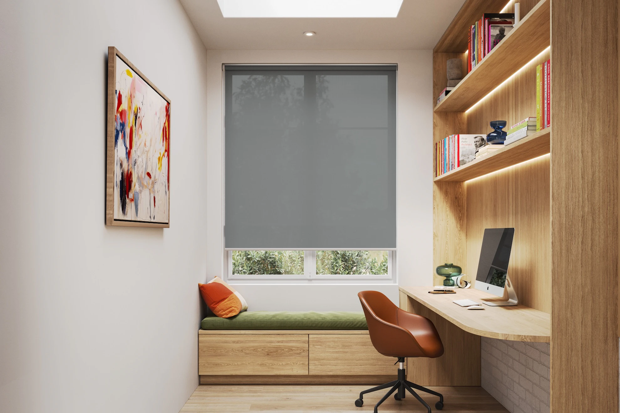 Kath Sheer Sunscreen Roller Blinds in Grey