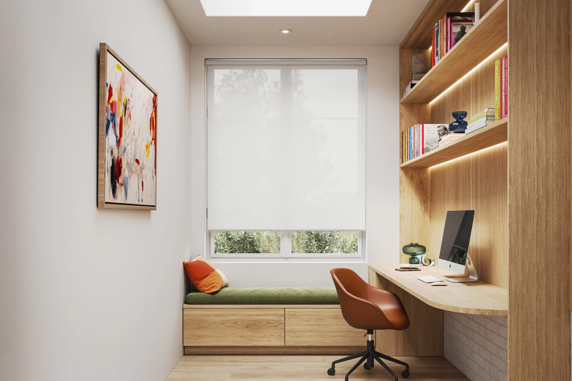 Kath Sheer Sunscreen Roller Blinds in White