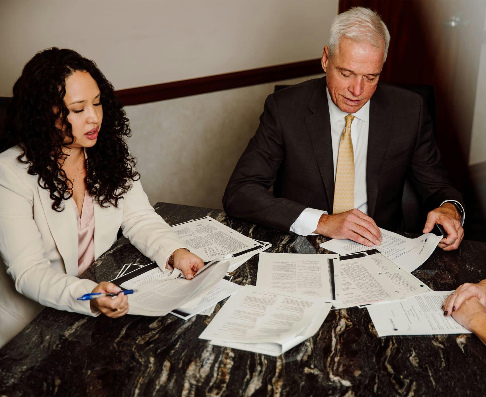 attorneys reviewing documents