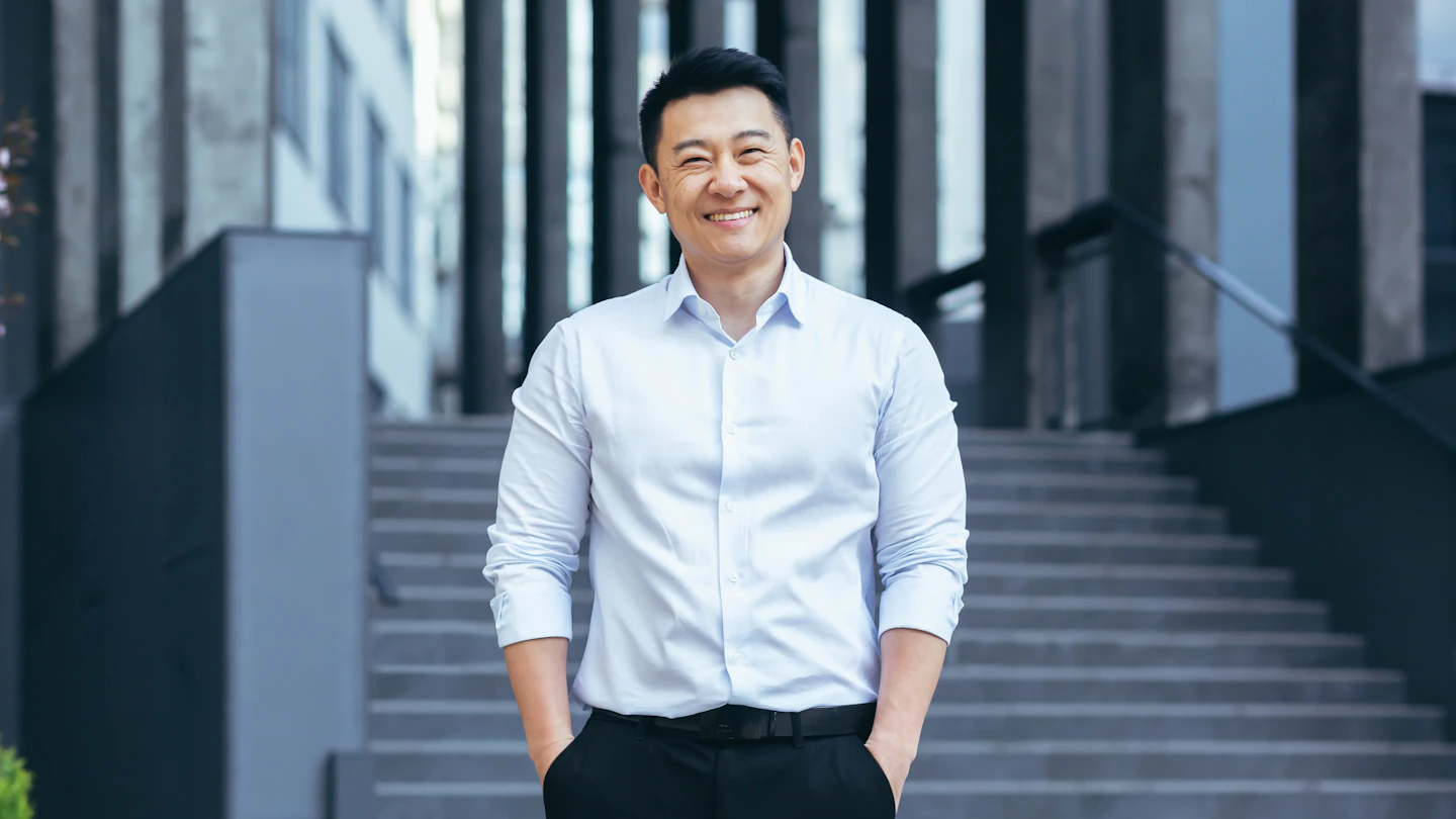 VN Executive Search Man outside office