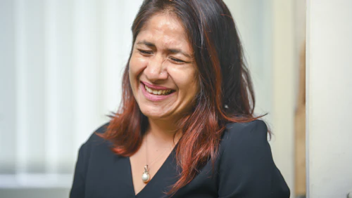 indian woman laughing