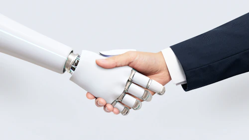 robot shaking hands