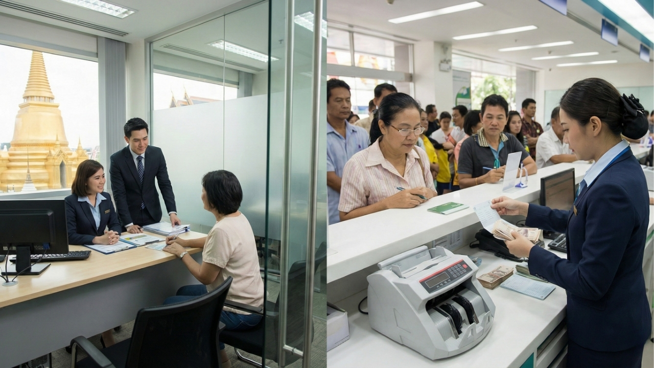 พนักงานธนาคารกับพนักงานรับฝากเงิน เเตกต่างกันอย่างไร